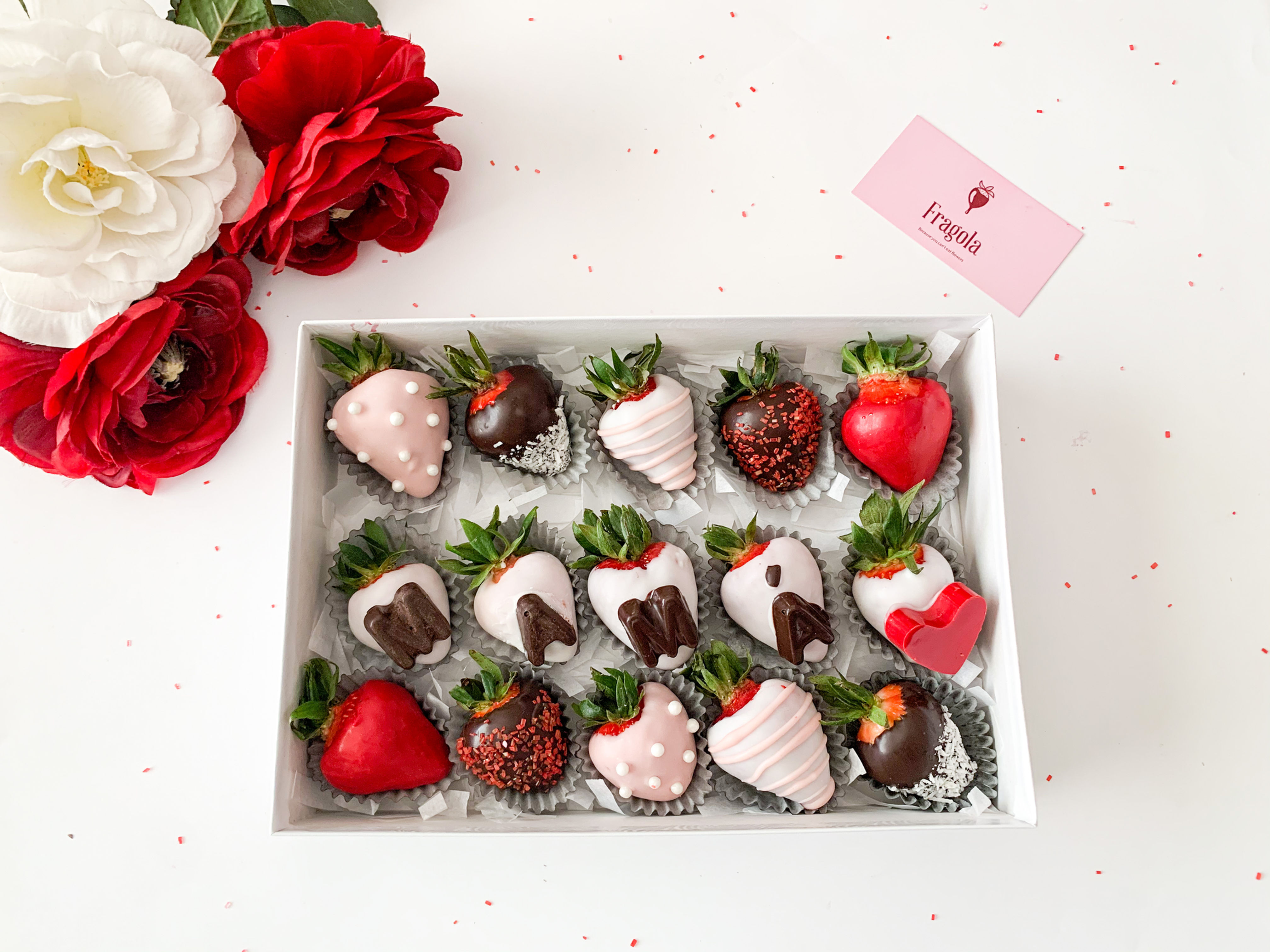 Caja de fresas "MAMÁ ❤"