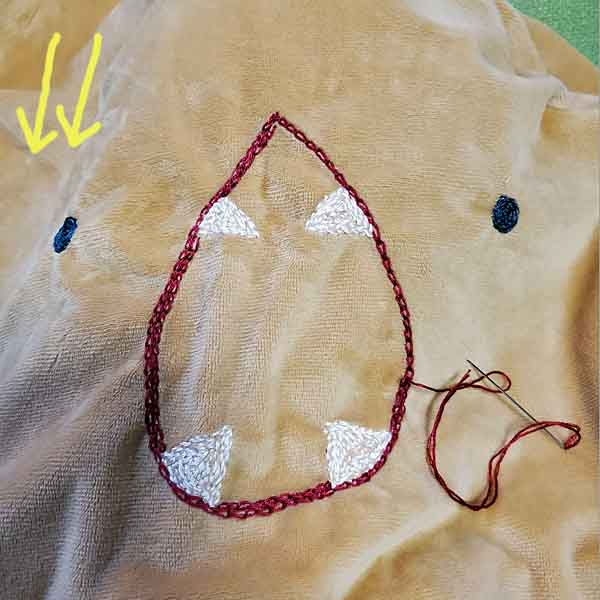 水蛇さまクッション作り