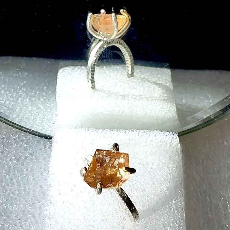 サムネイル： オレゴンサンストーンリング・フリーサイズ