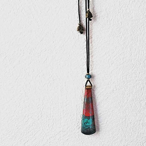 レア天然石・ソノラサンライズ（ソノラサンセット）エスニックペンダント