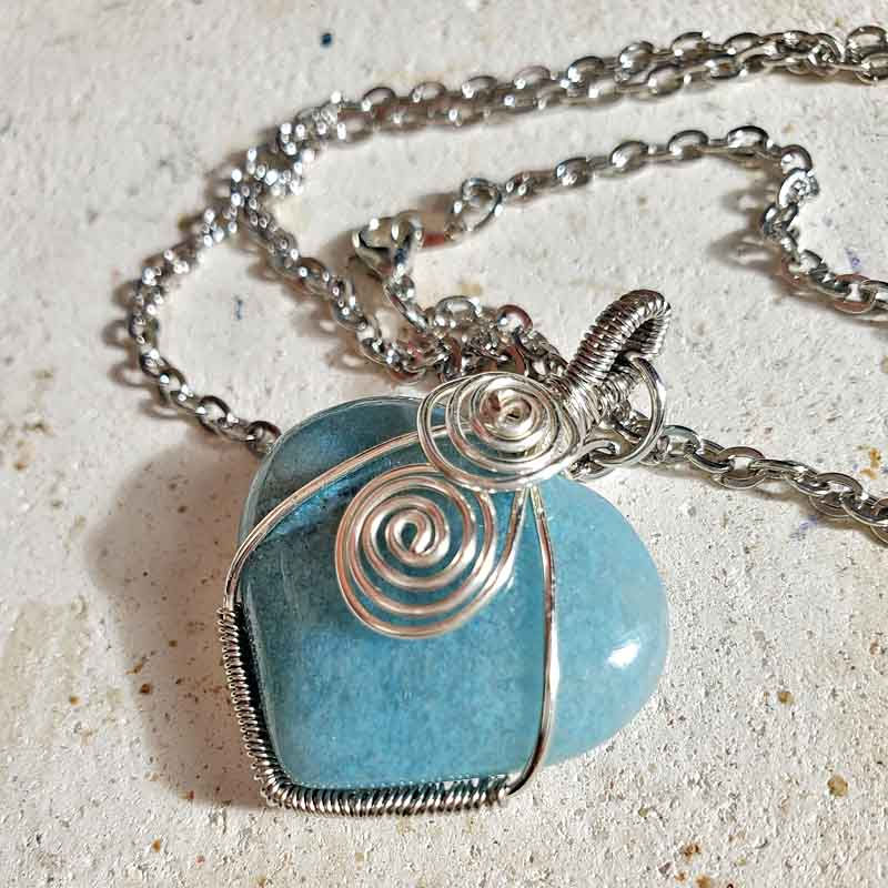 サムネイル： 妖精の石・トロレアイトペンダント～ブルーハート3種