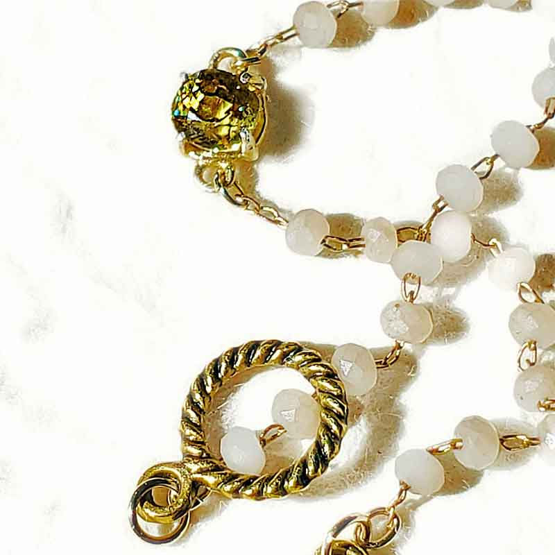 サムネイル： 輝くスフェーンを一粒つかったやさしいブレスレット