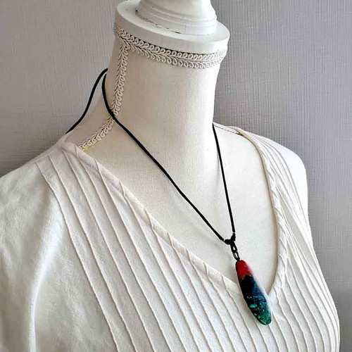 レア天然石・ソノラサンライズ（ソノラサンセット）エスニックペンダント