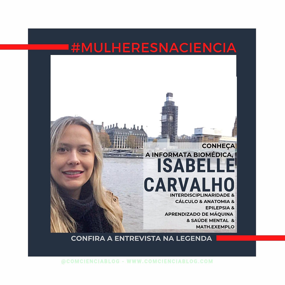 conheça isabelle carvalho, informática biomédica, doutorado e math.exemplo