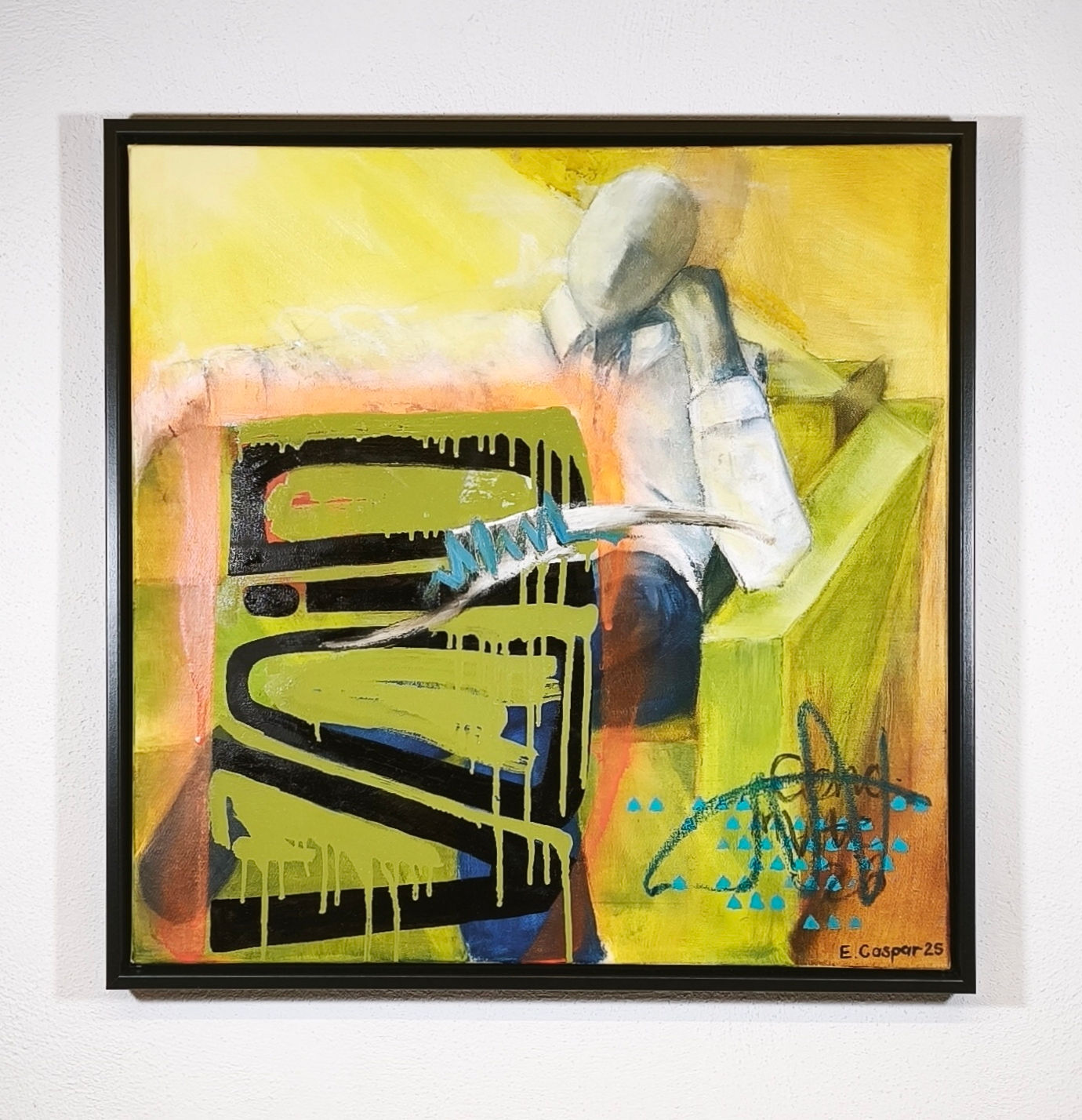 Eine Person auf einem Sofa, überlagert mit dem  Schriftzug VOID