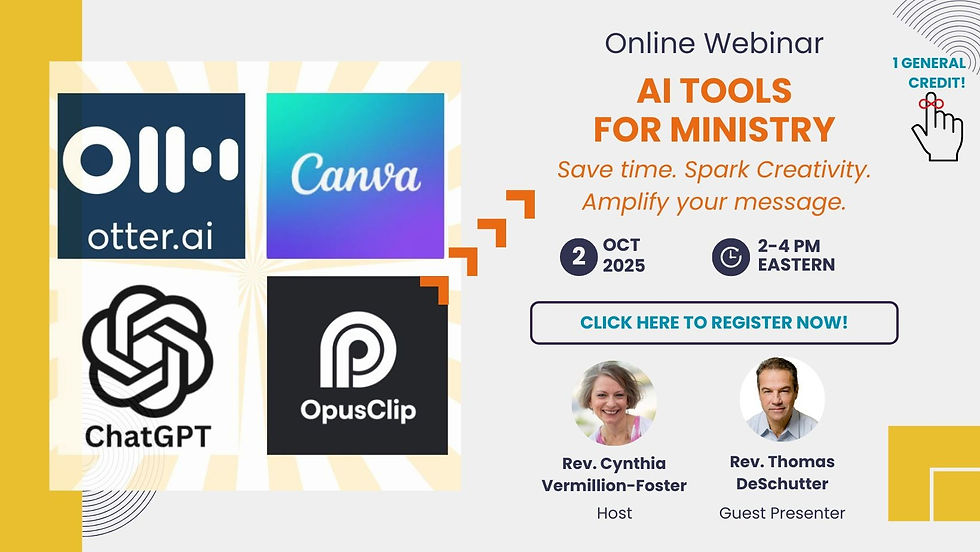 AI Tools for Ministry | Save time. Spark creativity. Amplify your message.