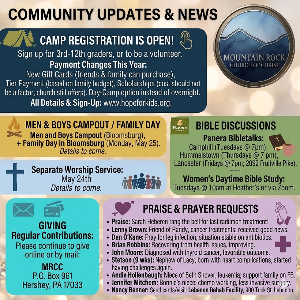 Weekly Announcements