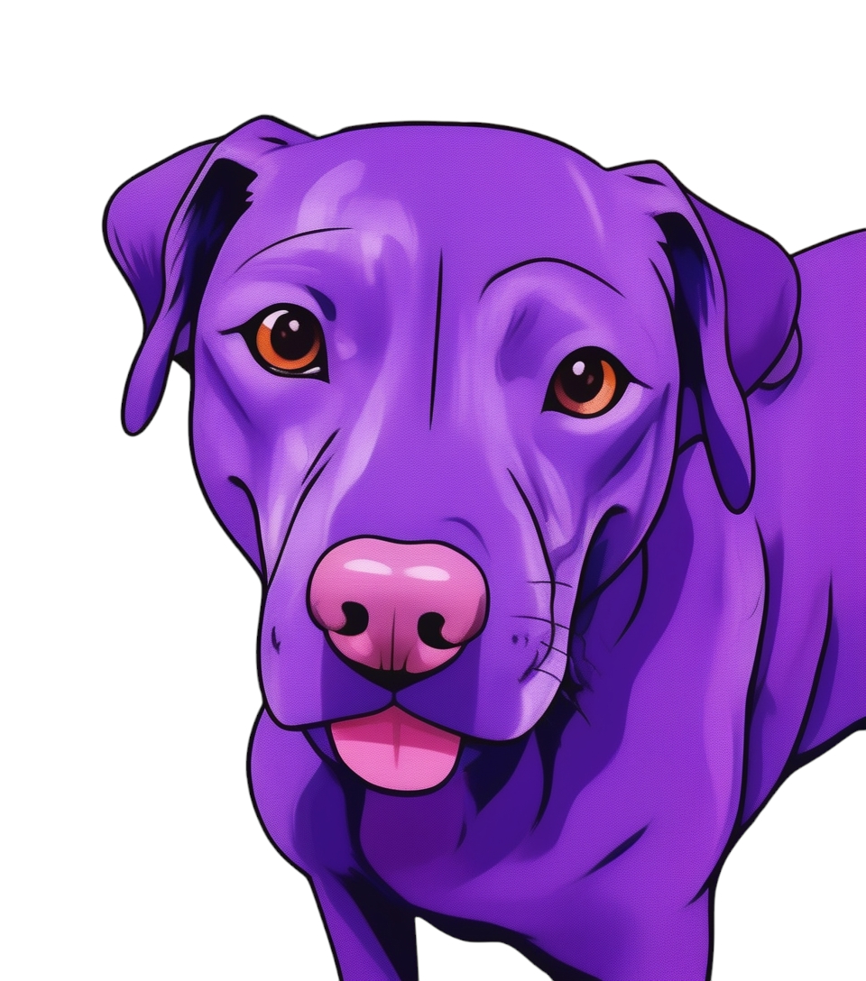 Purple dog artwork