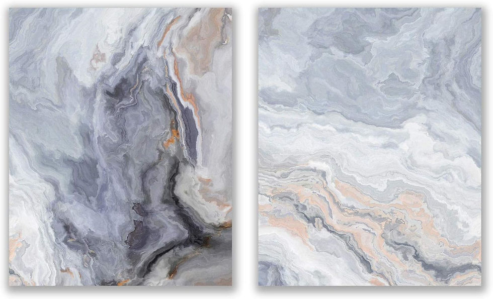 Dark Grey Agate Prints - Set of 2 (8x10)