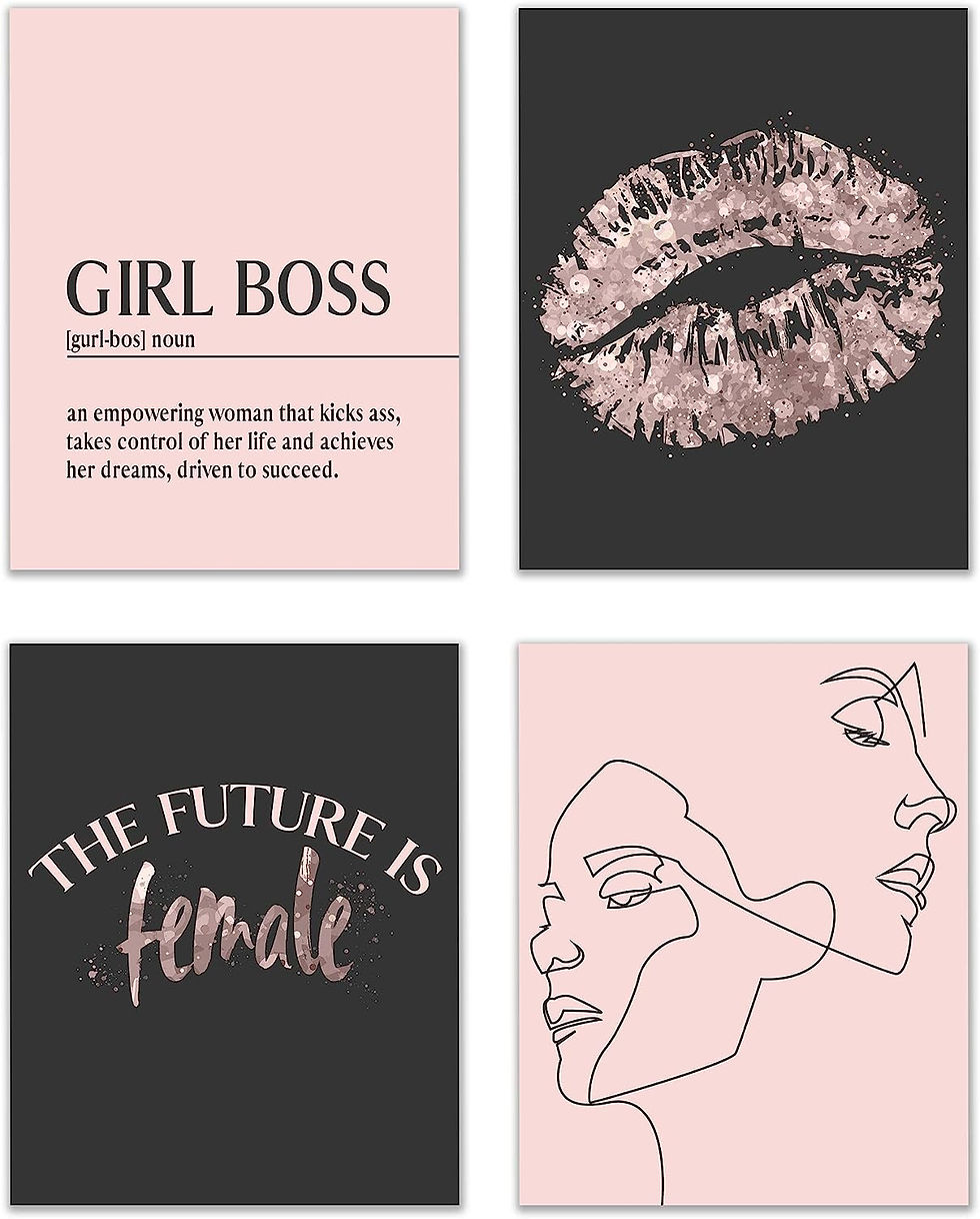 Inspirational Girl Boss Fashionista Prints - Set of 4 (8x10 Inches)