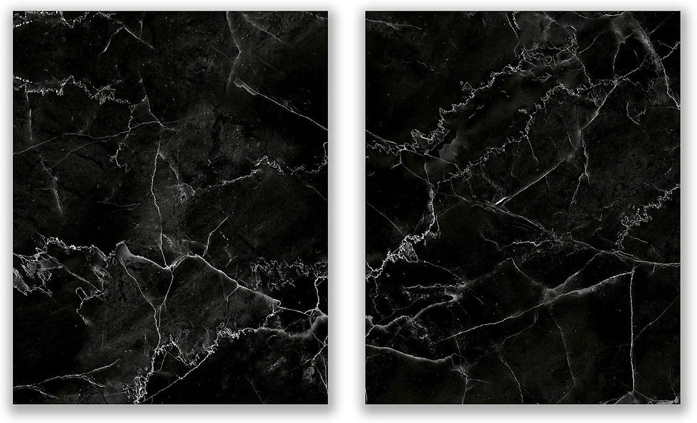 Black Marble Prints - Set of 2 (8x10)