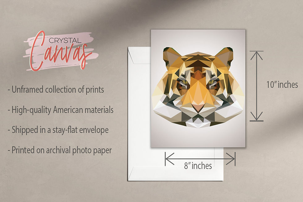 Thumbnail: Low Polygon Animal Prints - Set of 6 (8x10 Inches)