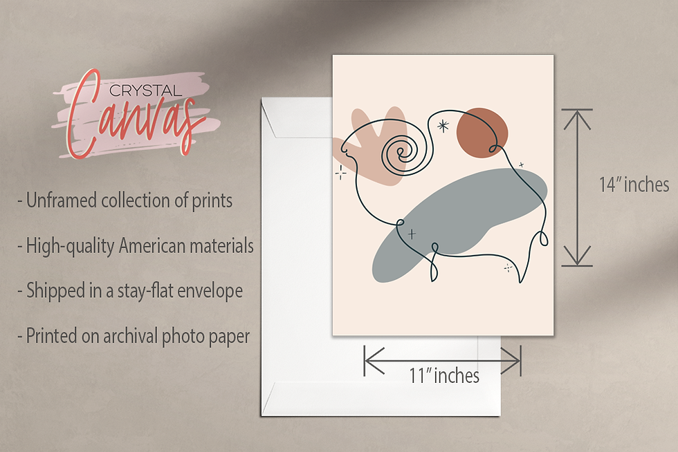 Thumbnail: Contemporary Modern Zodiac Print - Set of 1 (11x14 Inches)