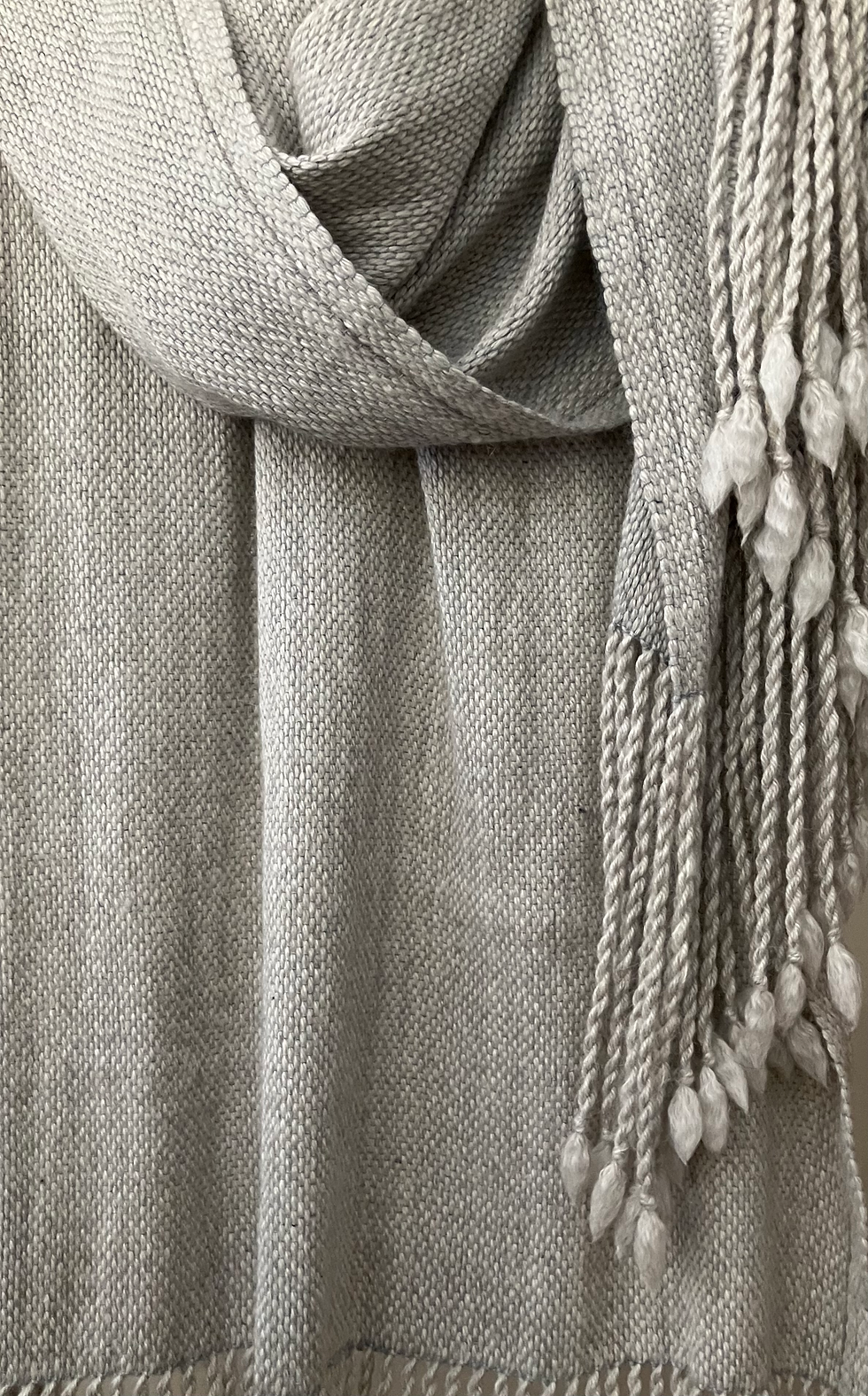 Thumbnail: Handwoven Baby Alpaca/Silk/Cashmere Wrap | Luxe Handweaving