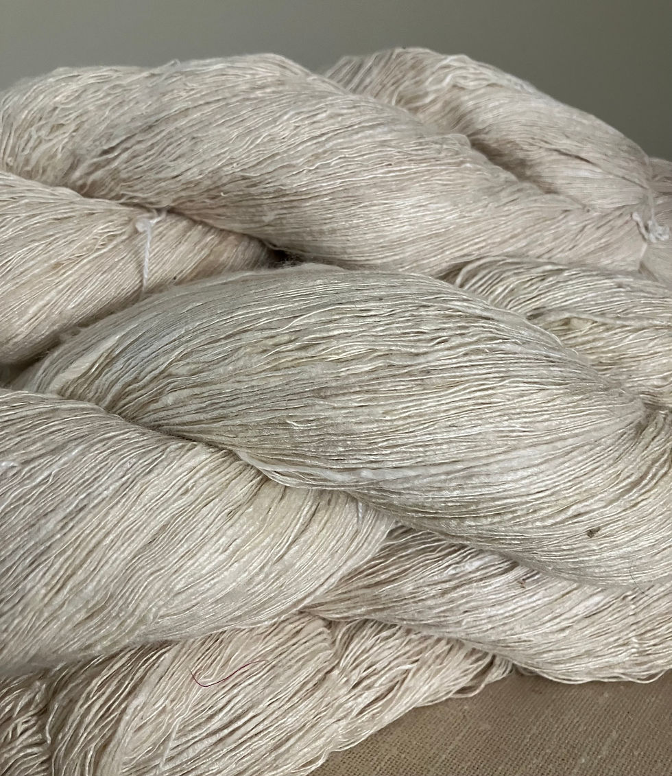 Thumbnail: Organic Eri 'Peace' Silk Handspun Yarn | Luxe Handweaving