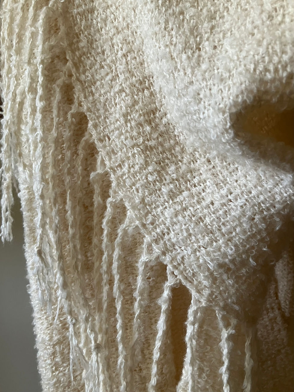 Thumbnail: Handwoven Organic Pima Cotton Boucle Wrap | Luxe Handweaving