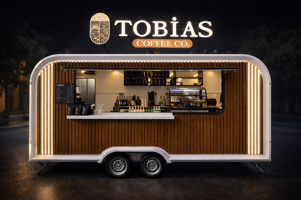 Modern tiny house yaşam alanı ve mobil işletme çözümü