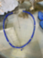 collier ras du cou en lapis lazuli