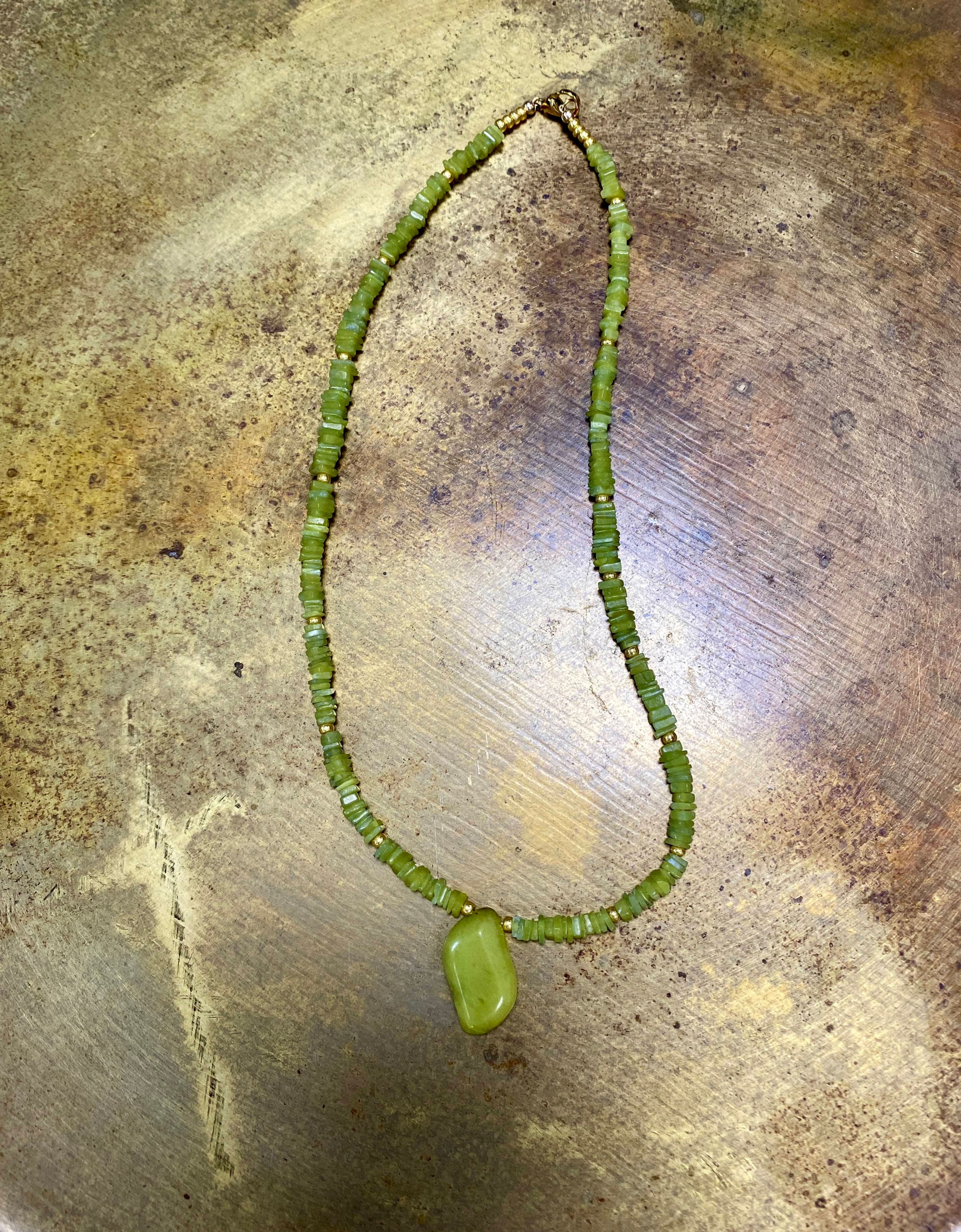 Collier en péridot - pierre verte - les Pierres de Tol - made in france