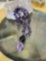 Collier en améthyste - violet - bijoux lithothérapie - pierres naturelles