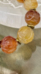 Bracelet en cornaline 12 mm et hématites - pierres naturelles