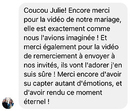 Message de satisfaction – Un film souvenir qui capte toute l’émotion du moment.