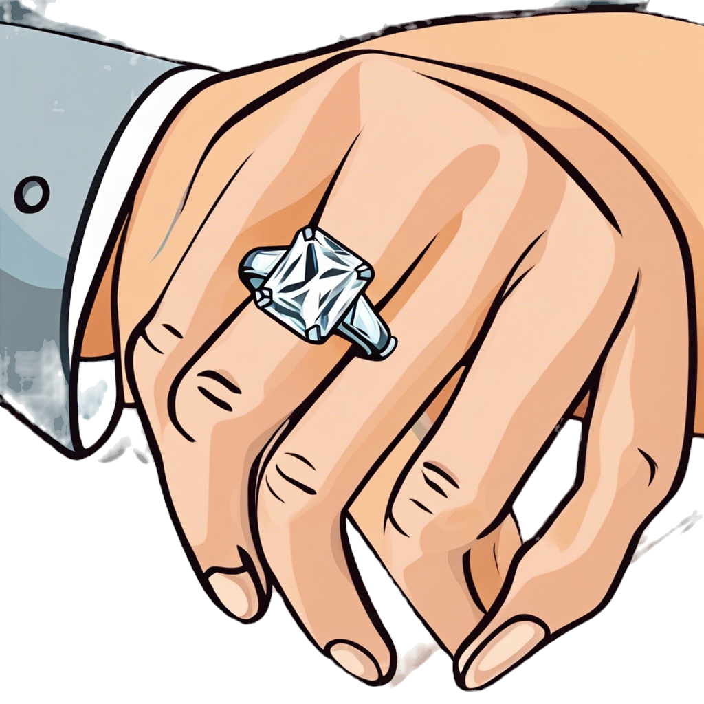 engagement ring with person cartoon icon.png