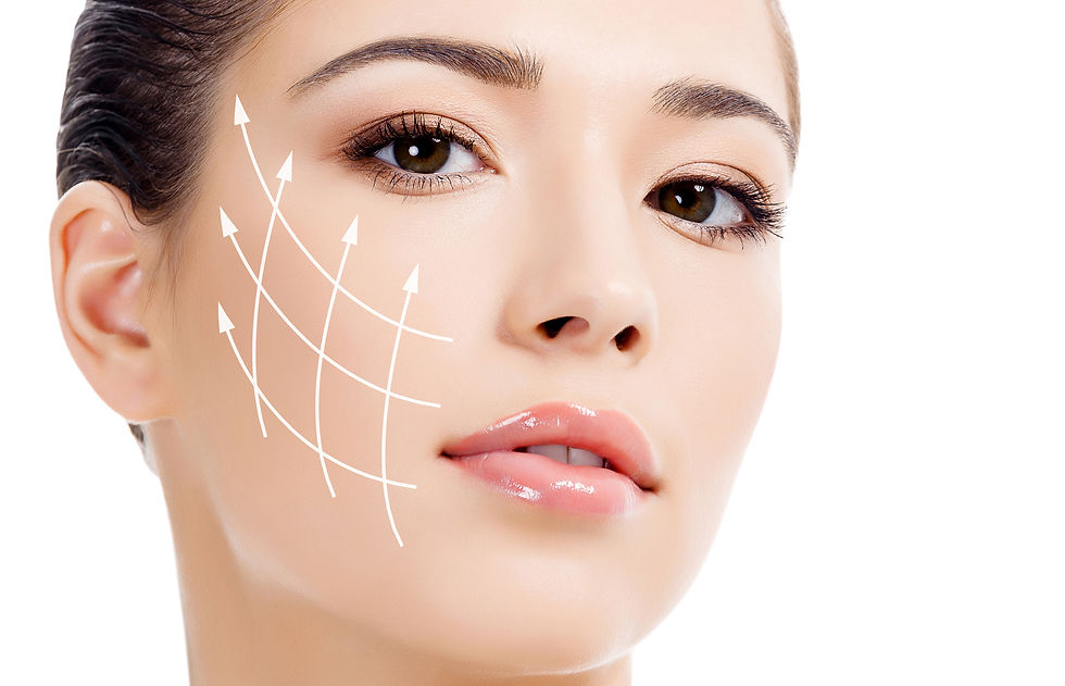 Young female with clean fresh skin, antiaging concept_