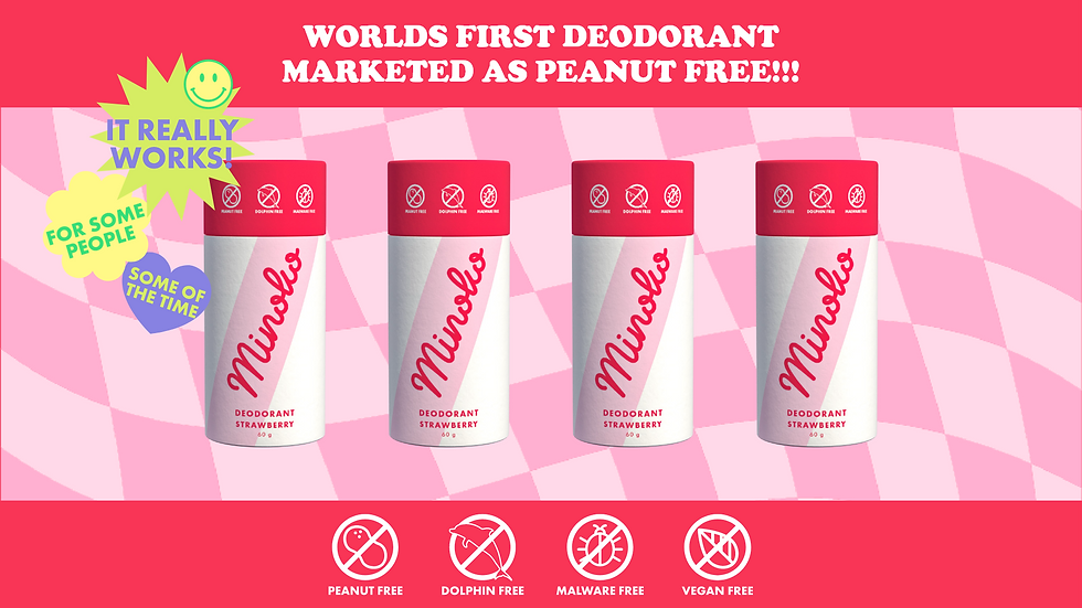 Worlds First Deodorant Marketed as Peanut Free!