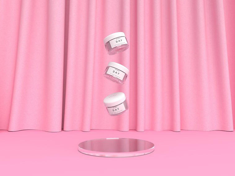 moisturizer jars with a minimalist design