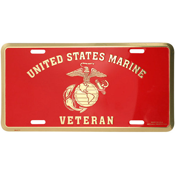 United States Marine Veteran Plate w/ EGA