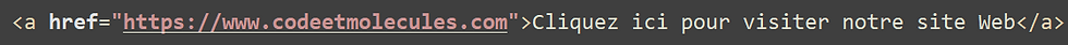 Code HTML d'un lien hypertexte