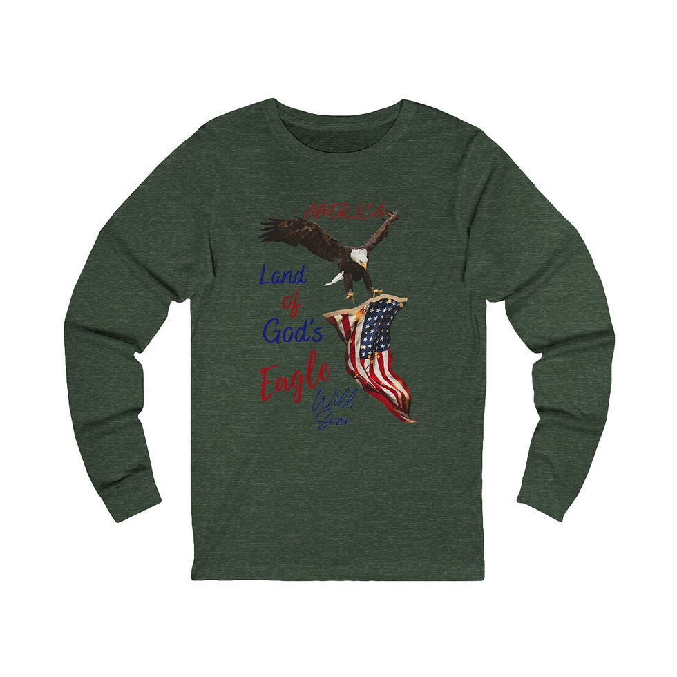 Thumbnail: God's Eagle Will Soar for Men/Women Jersey Long Sleeve Tee (F&B)