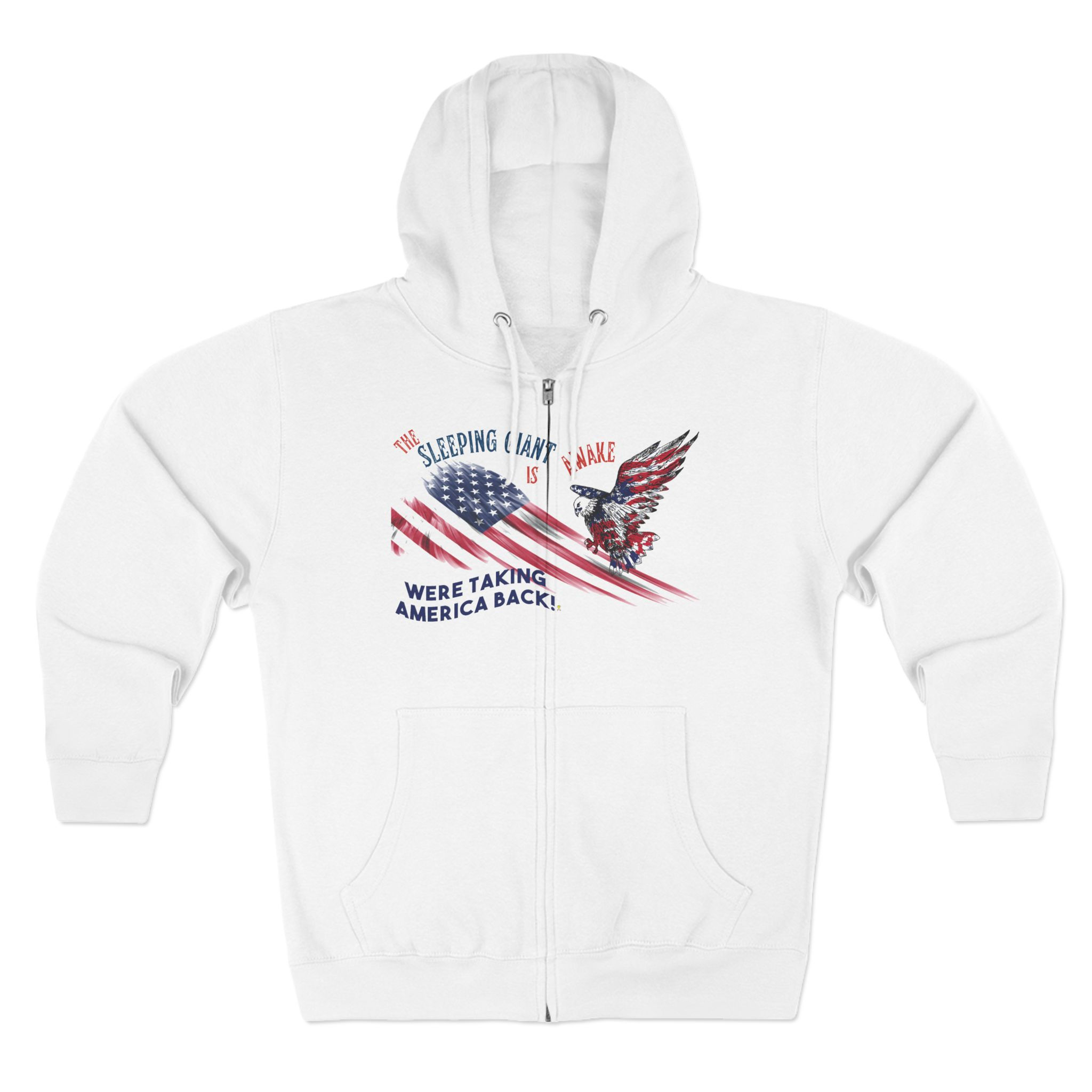 Sleeping Giant Is Awake for Men or Women Premium Full Zip Hoodie (F&B)