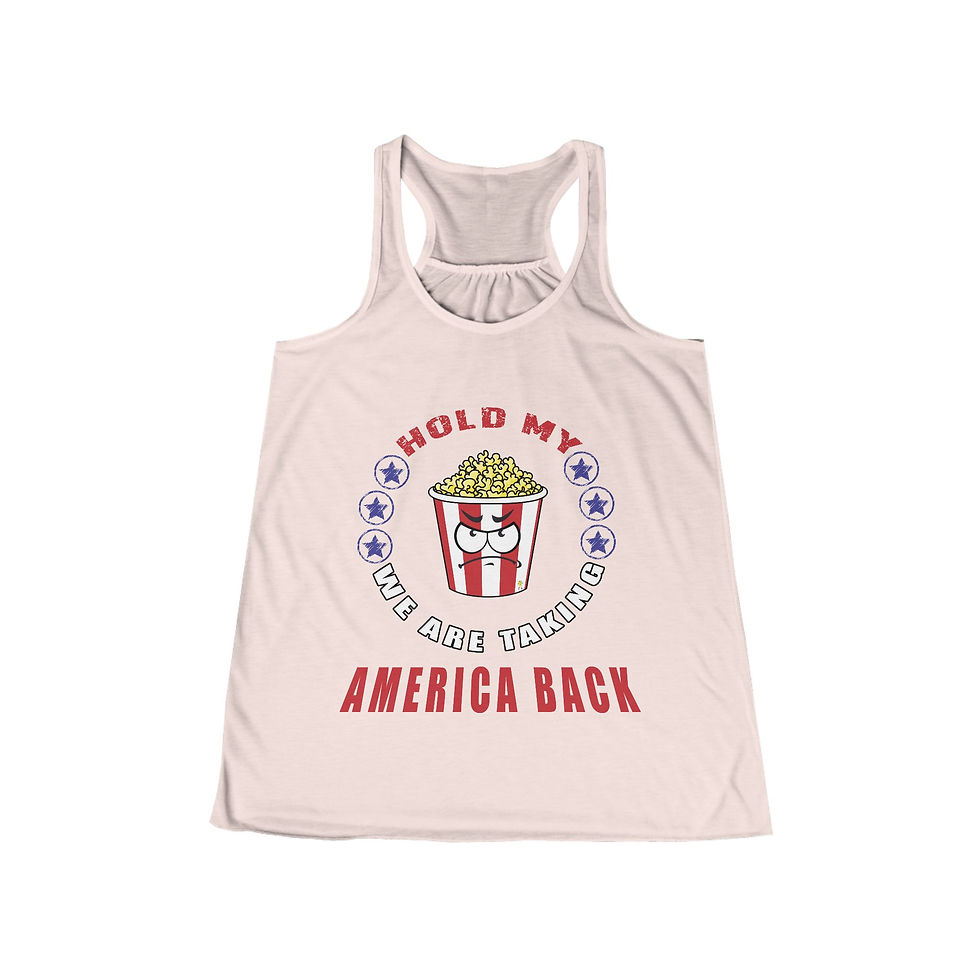 Thumbnail: Hold My Popcorn  Women's Flowy Racerback Tank