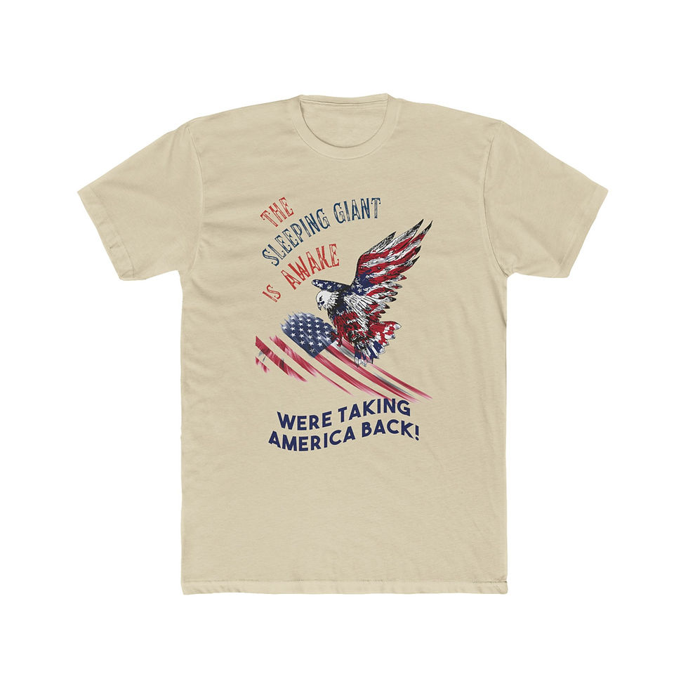Thumbnail: Sleeping Giant Is Awake Men's Cotton Crew Tee