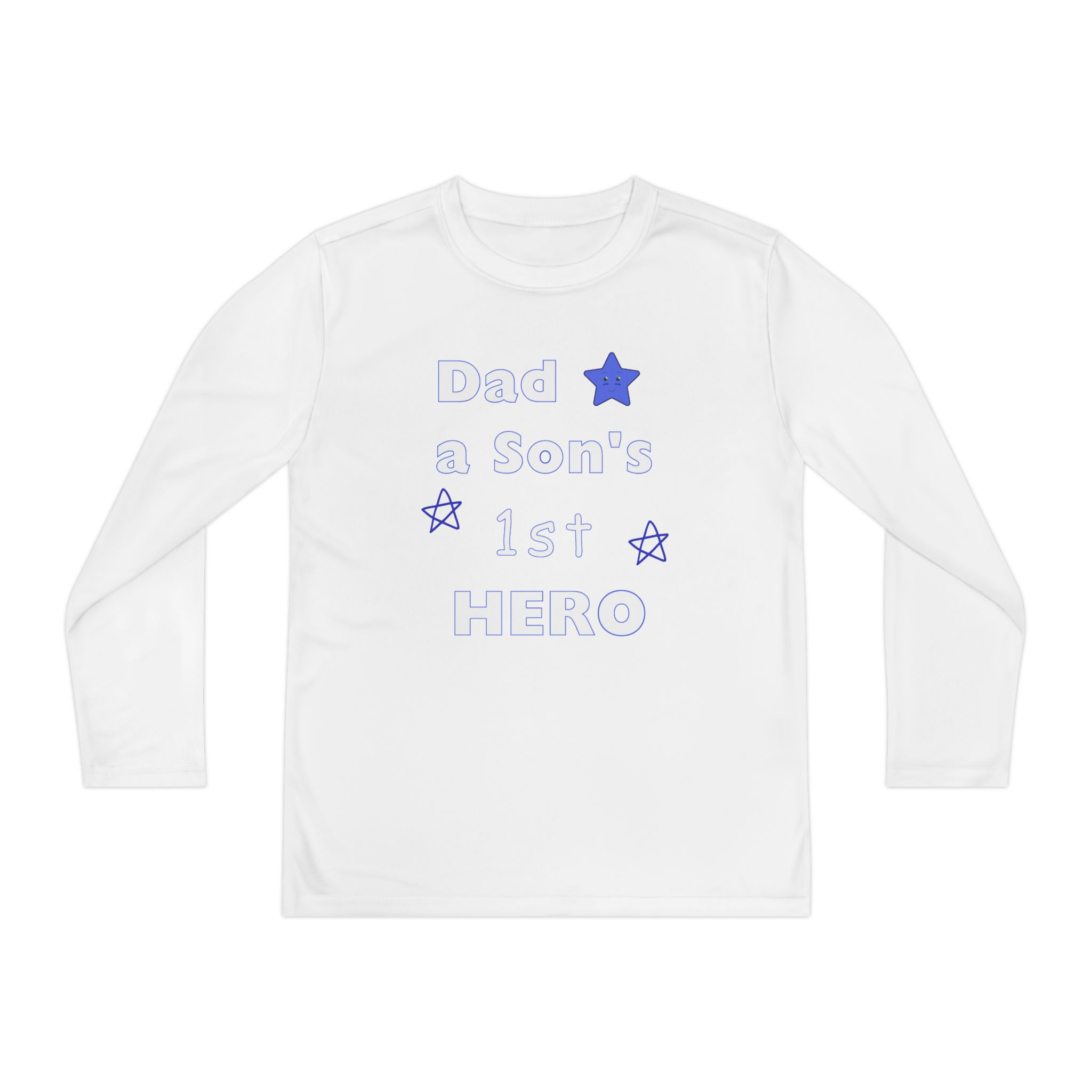 Dad Son's 1st Hero Youth Long Sleeve Competitor Tee