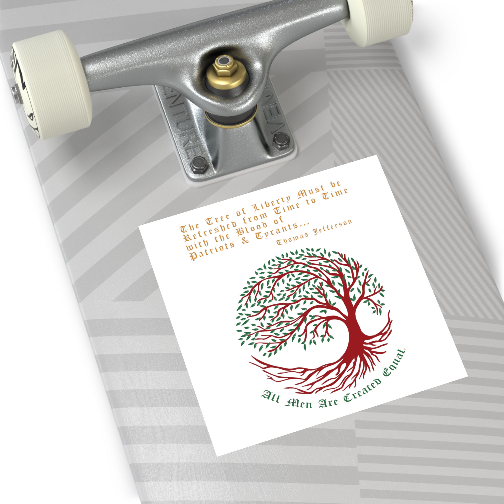 Tree of Liberty Square Vinyl Stickers
