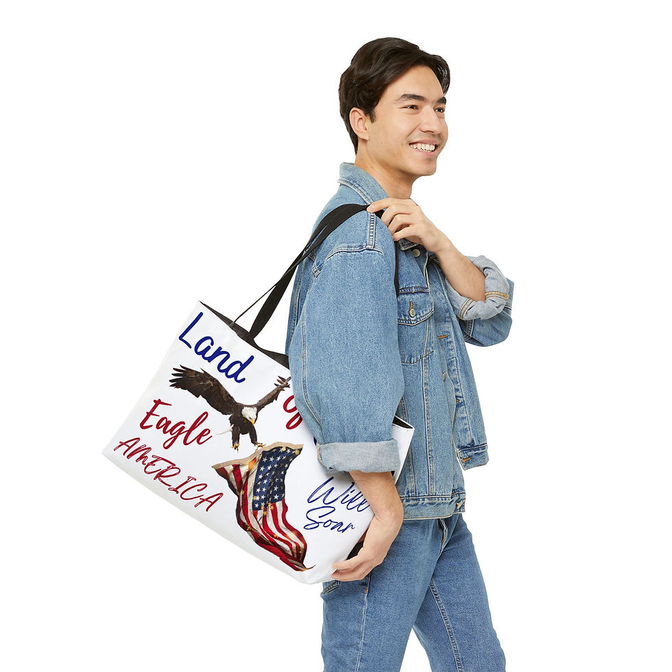 Thumbnail: God's Eagle Will Soar Weekender Tote Bag (Front & Back)