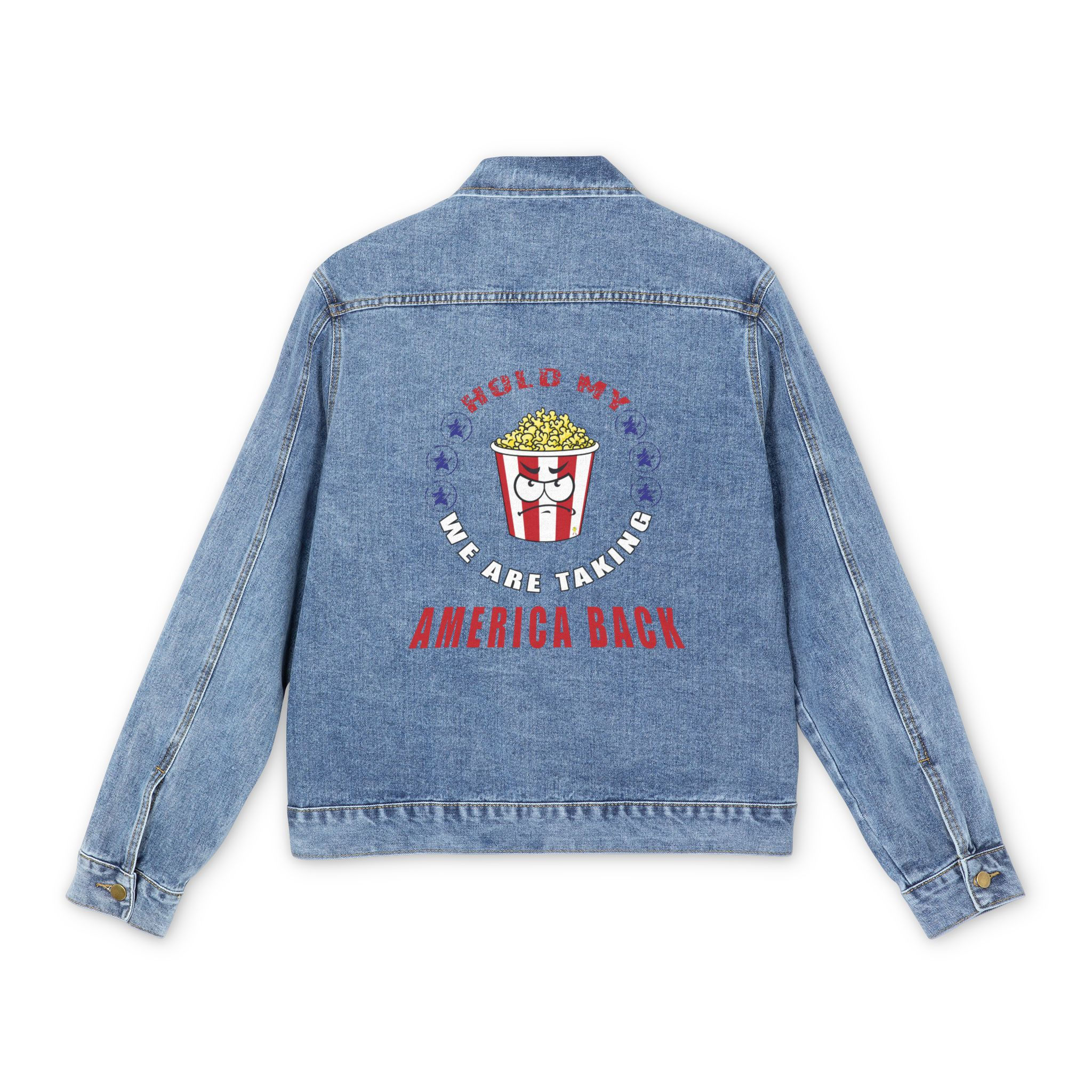 Hold My Popcorn Men's Denim Jacket