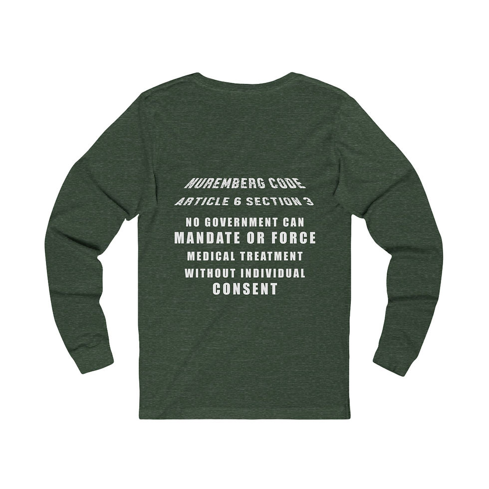 Thumbnail: Will Not Comply for Men or Women Jersey Long Sleeve Tee (Front & Back)