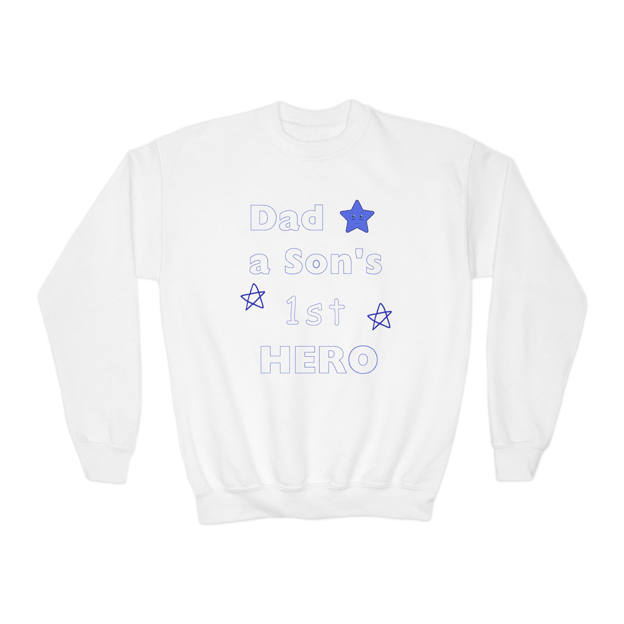 Dad Son's 1st Hero Youth Crewneck Sweatshirt