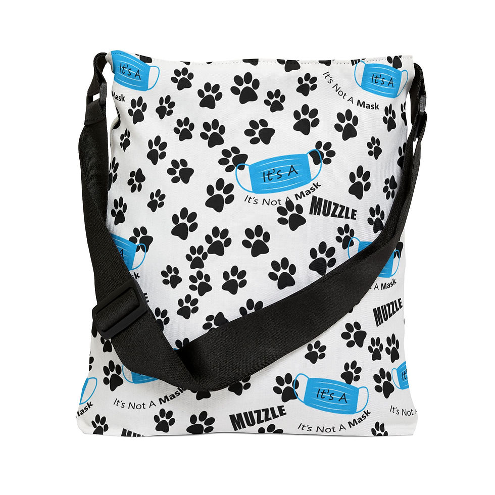 Thumbnail: It's A Muzzle Adjustable Tote Bag (All Over Print) 