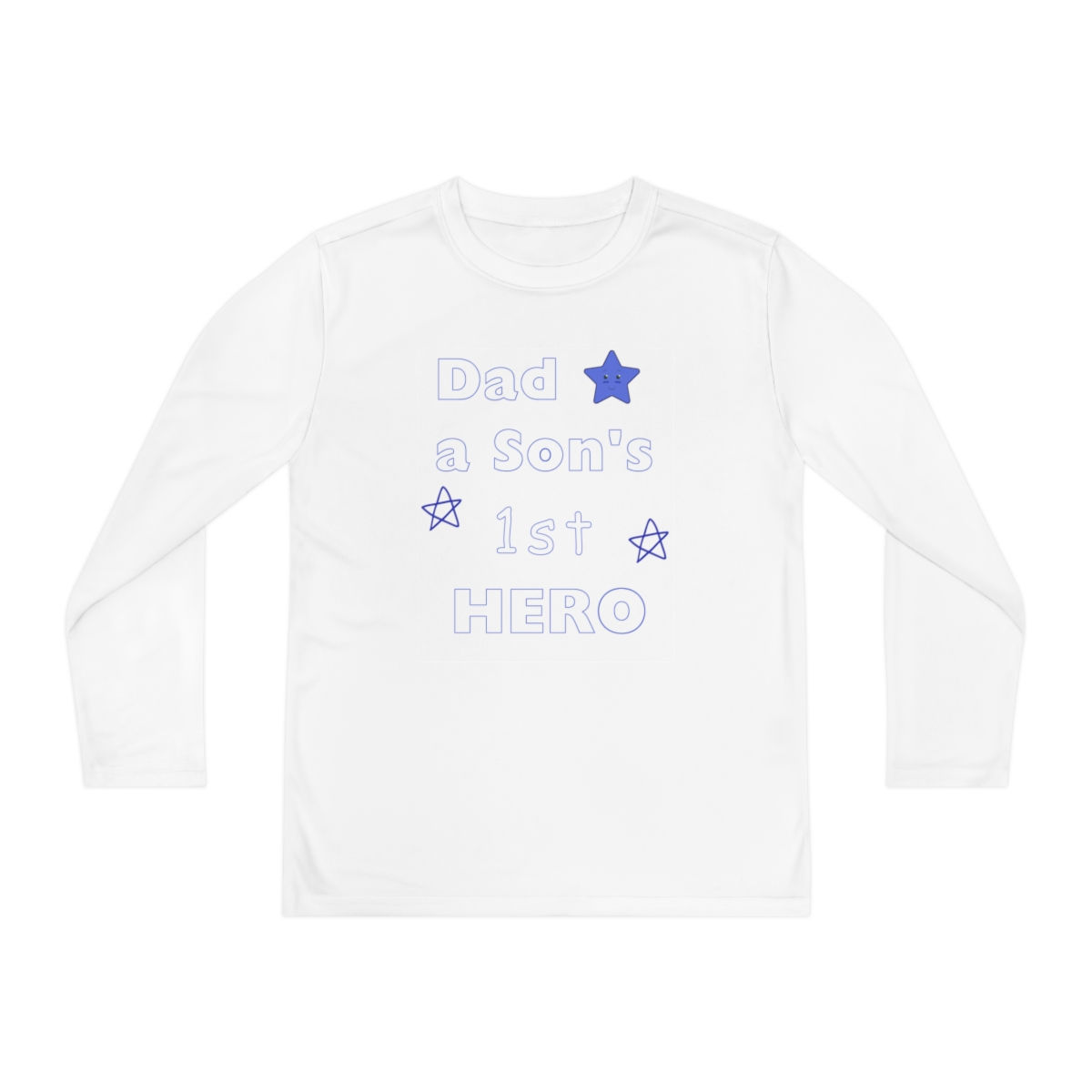 Dad Son's 1st Hero Youth Long Sleeve Competitor Tee 