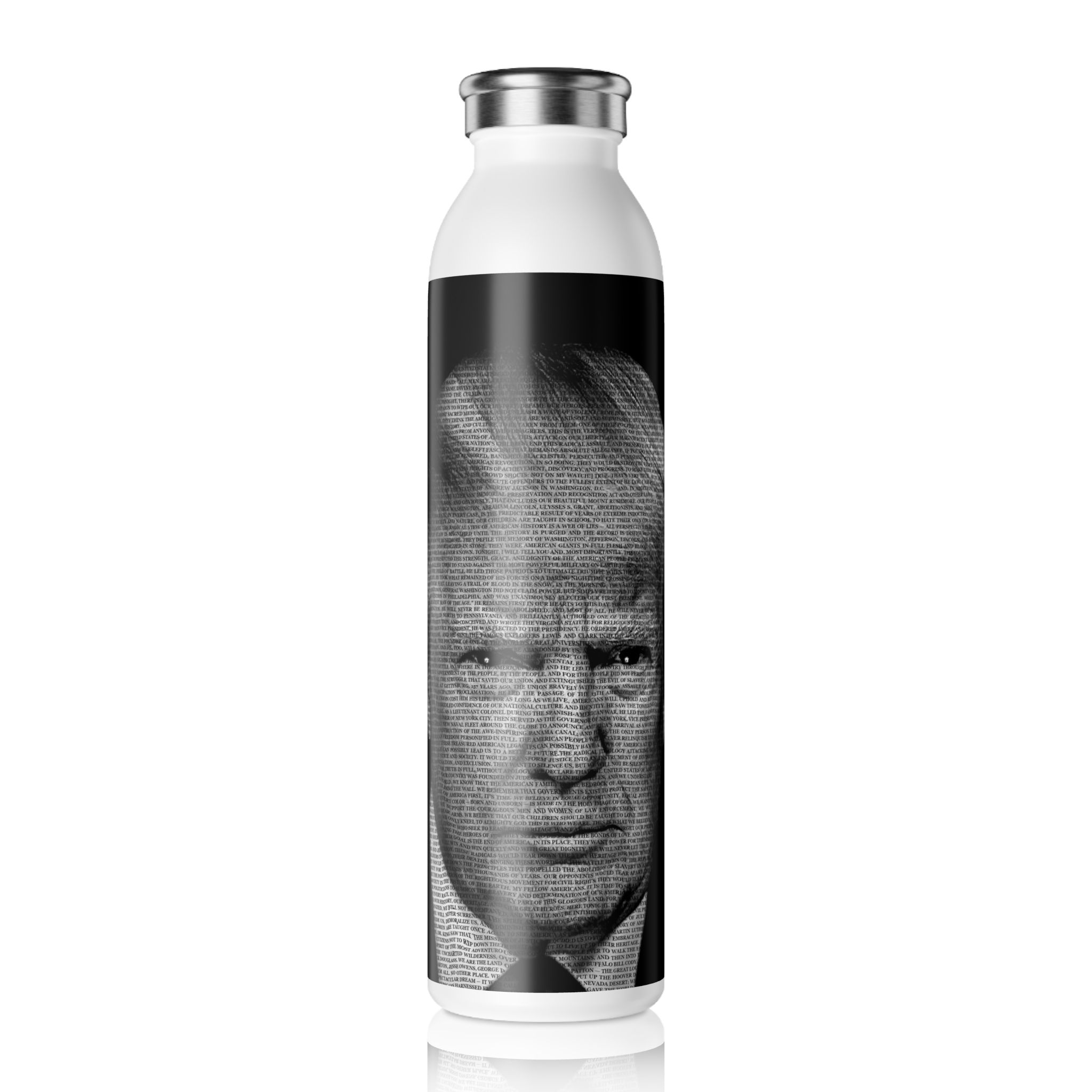 President Trump Mount Rushmore July 3, 2020 Slim Water Bottle