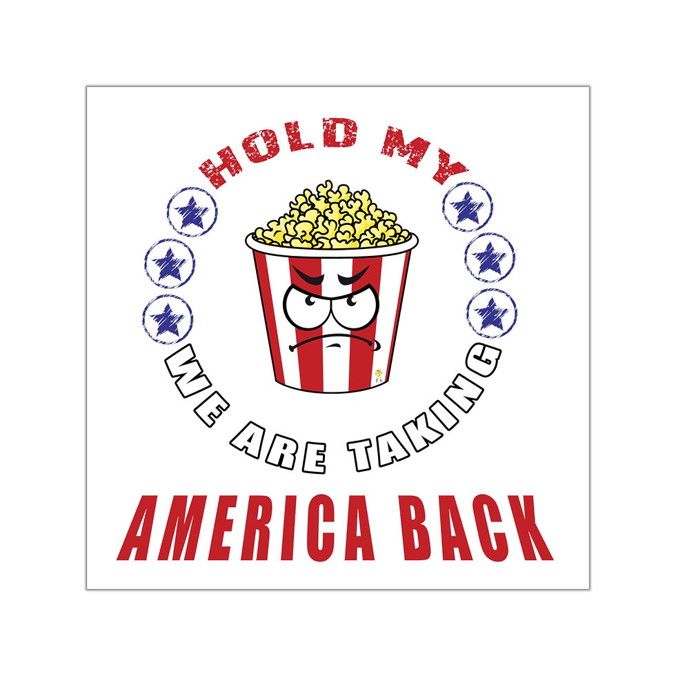 Thumbnail: Hold My Popcorn Party Square Vinyl Stickers