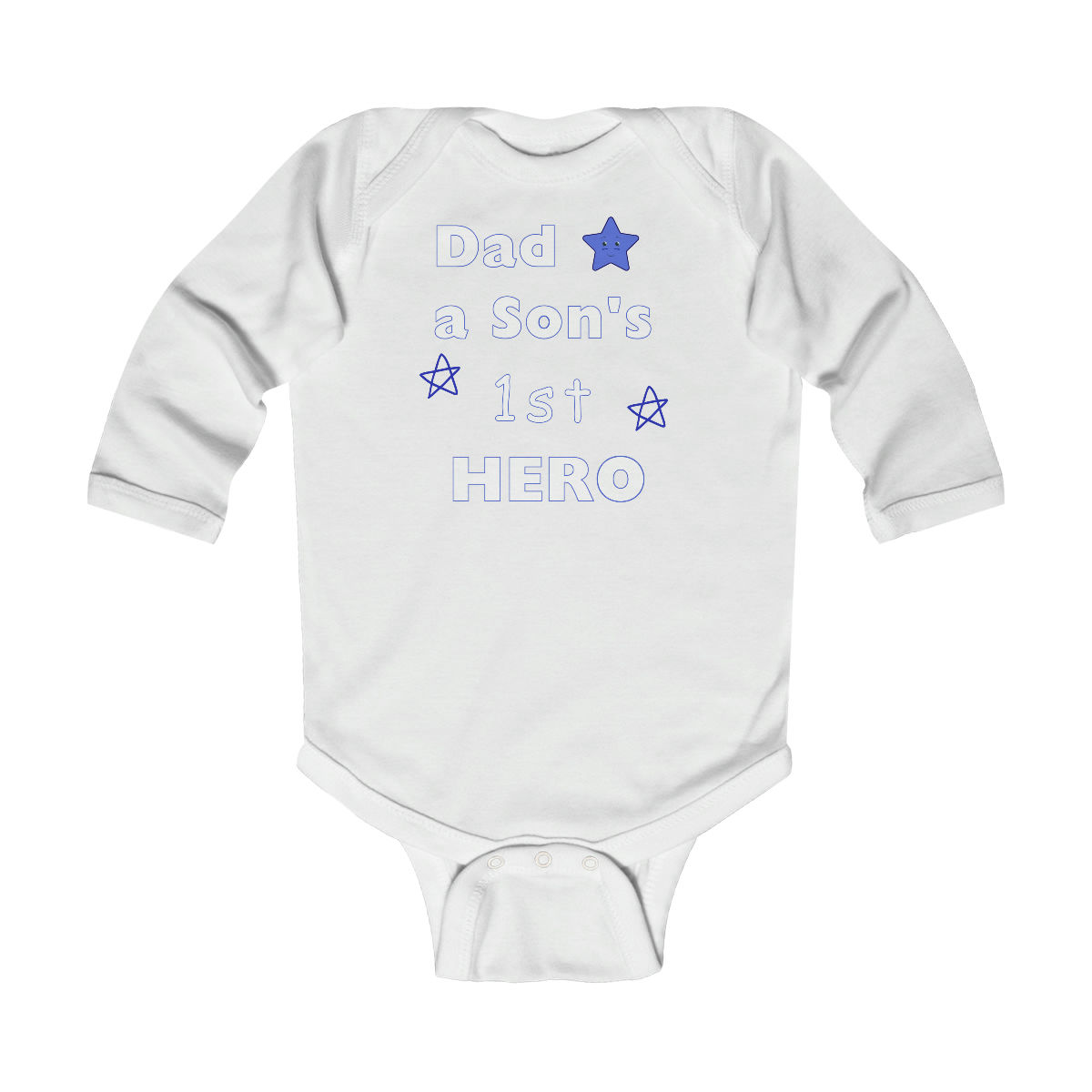 Dad Son's 1st Hero Infant Long Sleeve Bodysuit