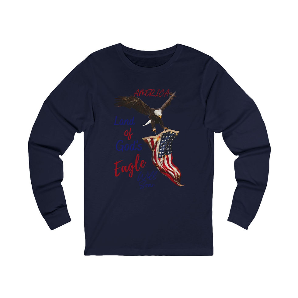 Thumbnail: God's Eagle Will Soar for Men/Women Jersey Long Sleeve Tee (F&B)