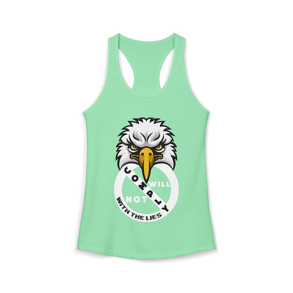 Thumbnail: Will Not Comply Women's Ideal Racerback Tank (Front & Back)
