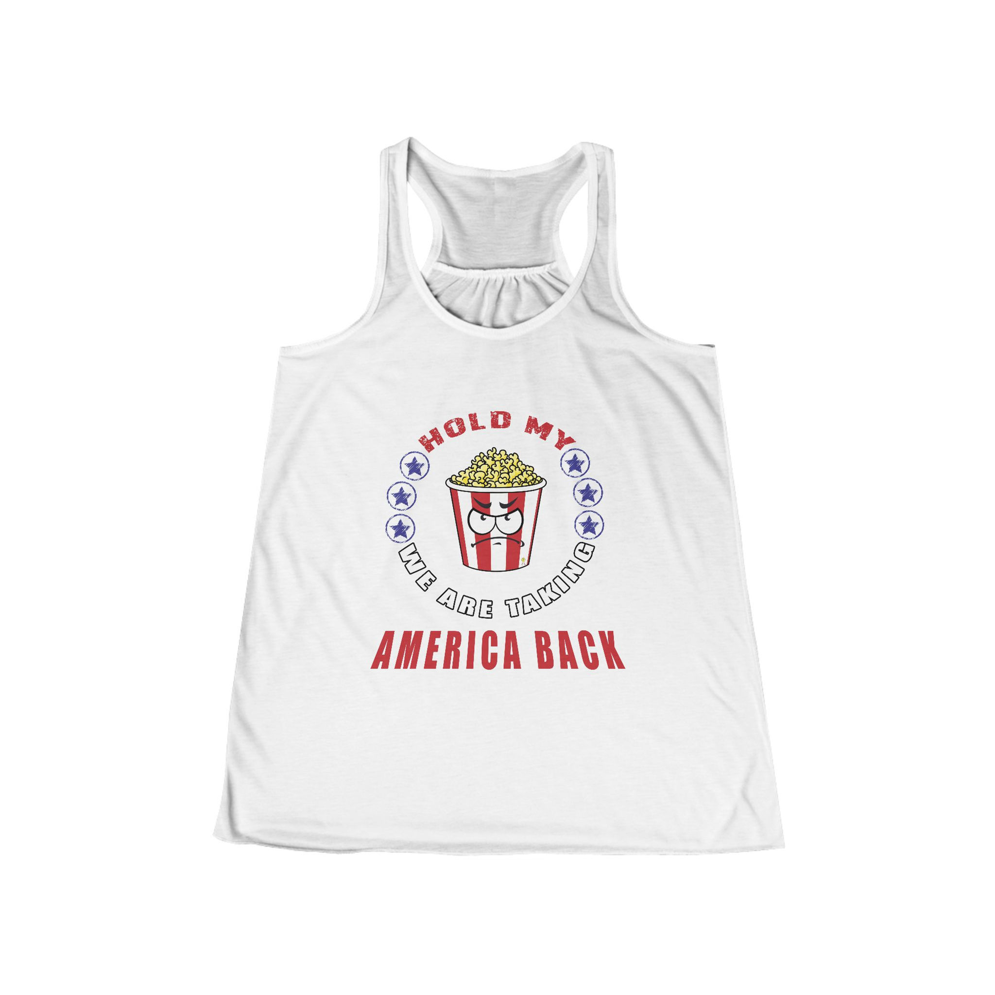 Hold My Popcorn Women's Flowy Racerback Tank